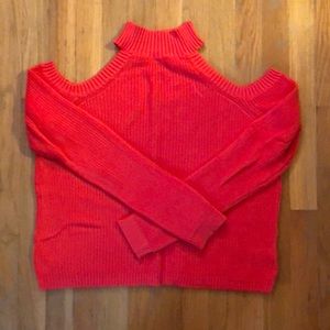 EXPRESS cold shoulder cable sweater NWT sz L